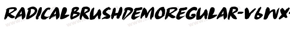 RadicalBrushDemoRegular-V6wx字体转换