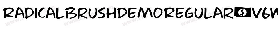 RadicalBrushDemoRegular-V6wx字体转换