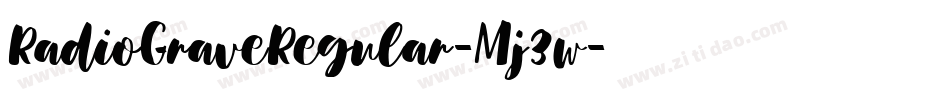 RadioGraveRegular-Mj3w字体转换
