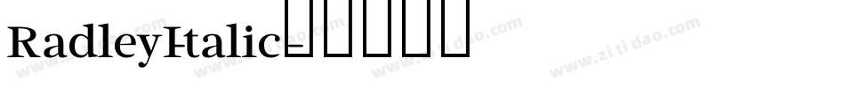 Radley-Italic字体转换