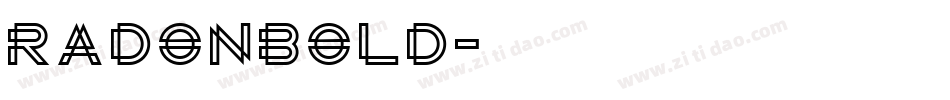 RadonBold字体转换