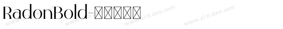 RadonBold字体转换