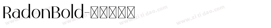 RadonBold字体转换