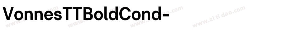 VonnesTTBoldCond字体转换