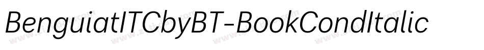 BenguiatITCbyBT-BookCondItalic字体转换