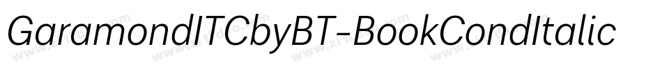 GaramondITCbyBT-BookCondItalic字体转换