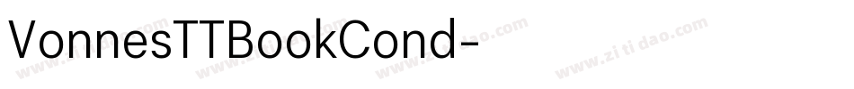 VonnesTTBookCond字体转换