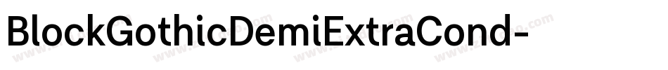 BlockGothicDemiExtraCond字体转换