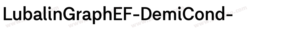 LubalinGraphEF-DemiCond字体转换
