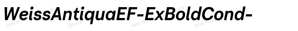 WeissAntiquaEF-ExBoldCond字体转换