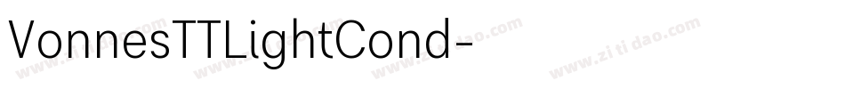 VonnesTTLightCond字体转换