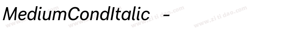 MediumCondItalic手机版字体转换