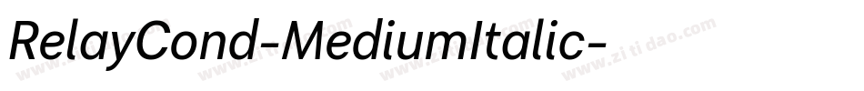 RelayCond-MediumItalic字体转换