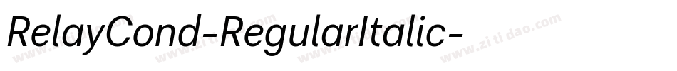 RelayCond-RegularItalic字体转换