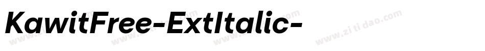 KawitFree-ExtItalic字体转换