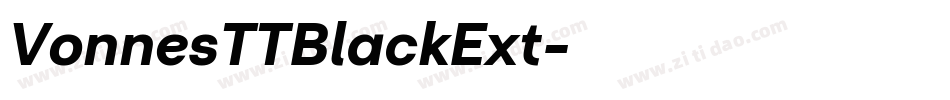 VonnesTTBlackExt字体转换