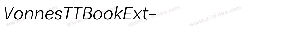 VonnesTTBookExt字体转换