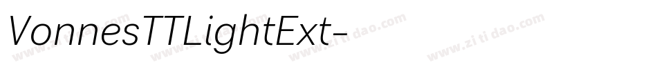 VonnesTTLightExt字体转换