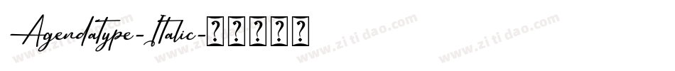 Agendatype-Italic字体转换