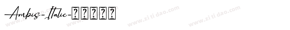 Ambis-Italic字体转换