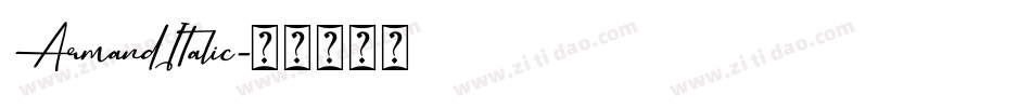 ArmandItalic字体转换