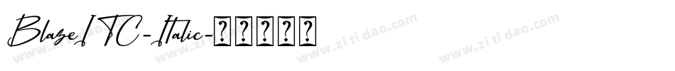 BlazeITC-Italic字体转换
