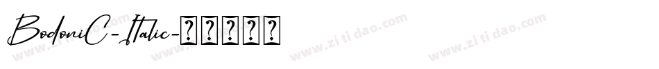 BodoniC-Italic字体转换
