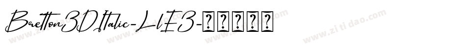 Bretton3DItalic-LlE3字体转换