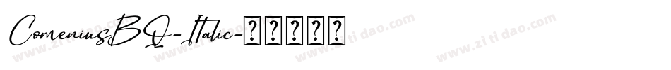 ComeniusBQ-Italic字体转换
