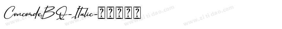 ConcordeBQ-Italic字体转换
