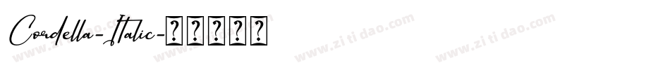 Cordella-Italic字体转换