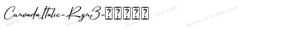 CurvadaItalic-Ryr3字体转换