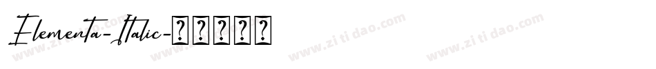 Elementa-Italic字体转换