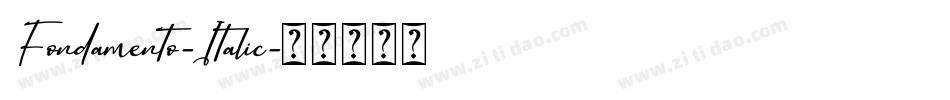 Fondamento-Italic字体转换