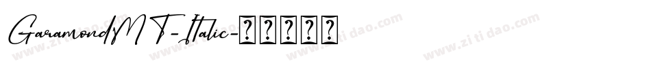 GaramondMT-Italic字体转换