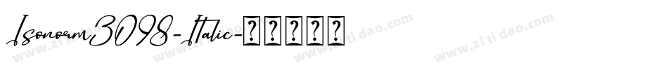 Isonorm3098-Italic字体转换