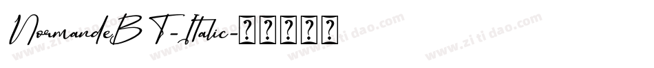 NormandeBT-Italic字体转换