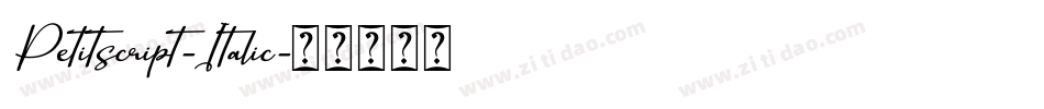 Petitscript-Italic字体转换