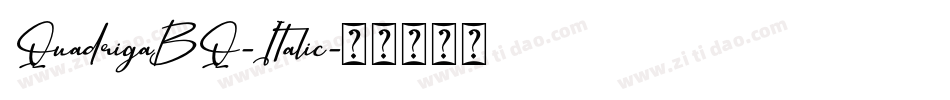 QuadrigaBQ-Italic字体转换
