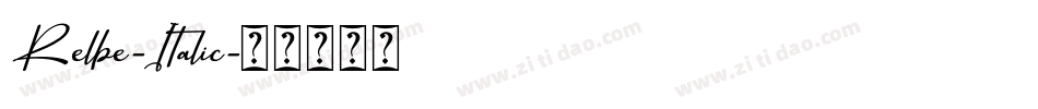 Relbe-Italic字体转换