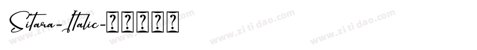 Sitara-Italic字体转换