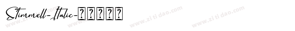 Stimmell-Italic字体转换
