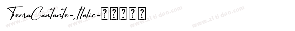 TemaCantante-Italic字体转换
