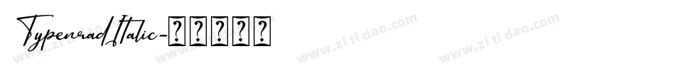 TypenradItalic字体转换