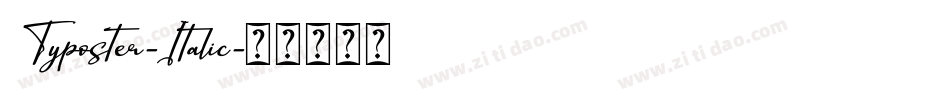 Typoster-Italic字体转换