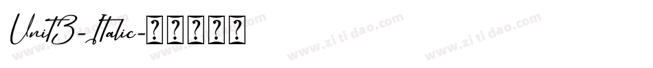 Unit3-Italic字体转换