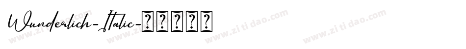 Wunderlich-Italic字体转换