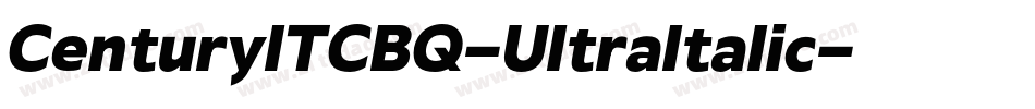 CenturyITCBQ-UltraItalic字体转换