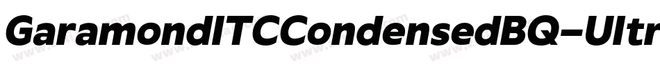 GaramondITCCondensedBQ-UltraItalic字体转换