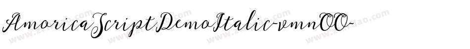 AmoricaScriptDemoItalic-vmnOO字体转换